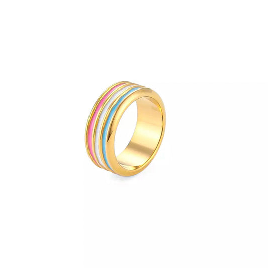 Accordion Ring│18k Gold Plated