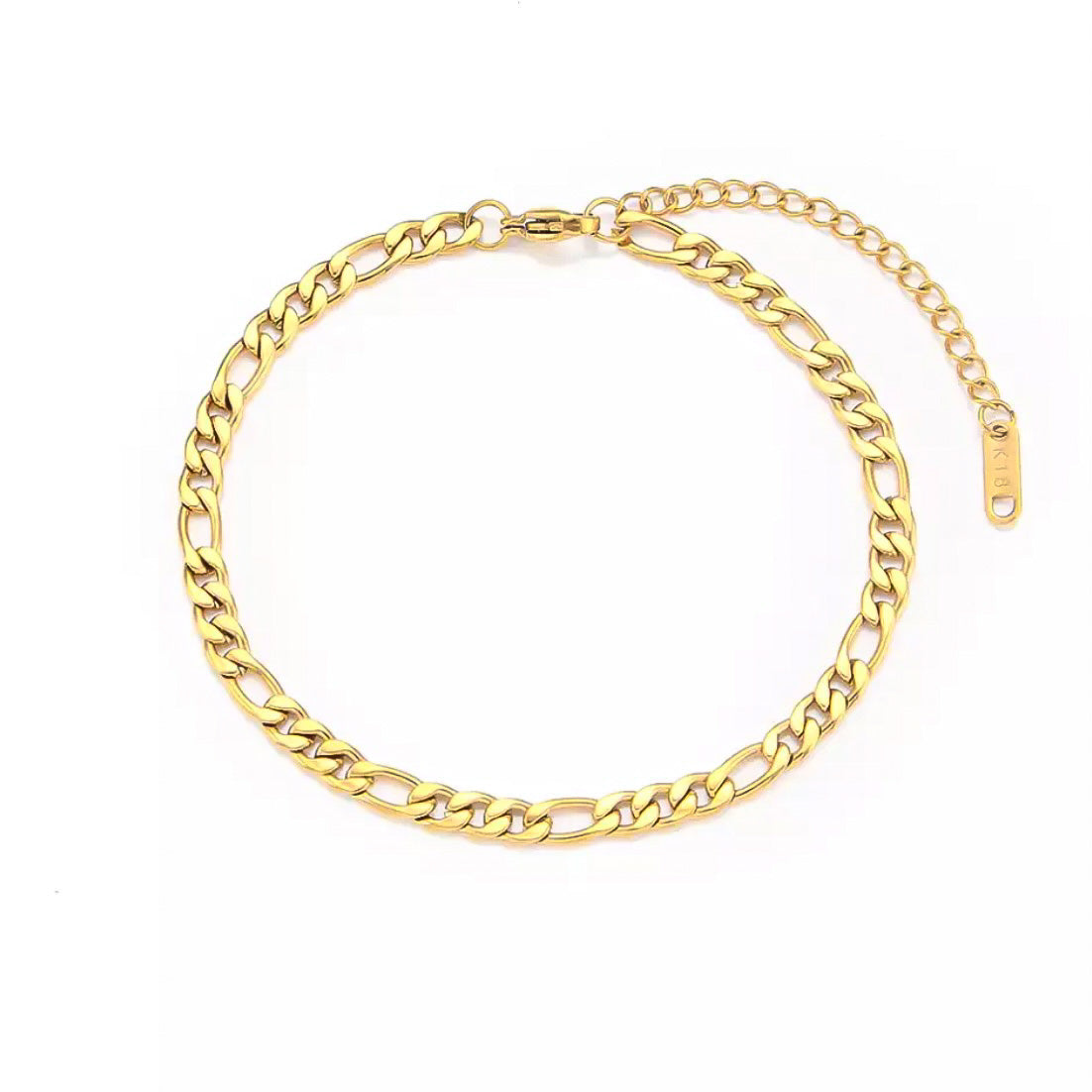 Figaro Chain Bracelet│18k Gold Plated