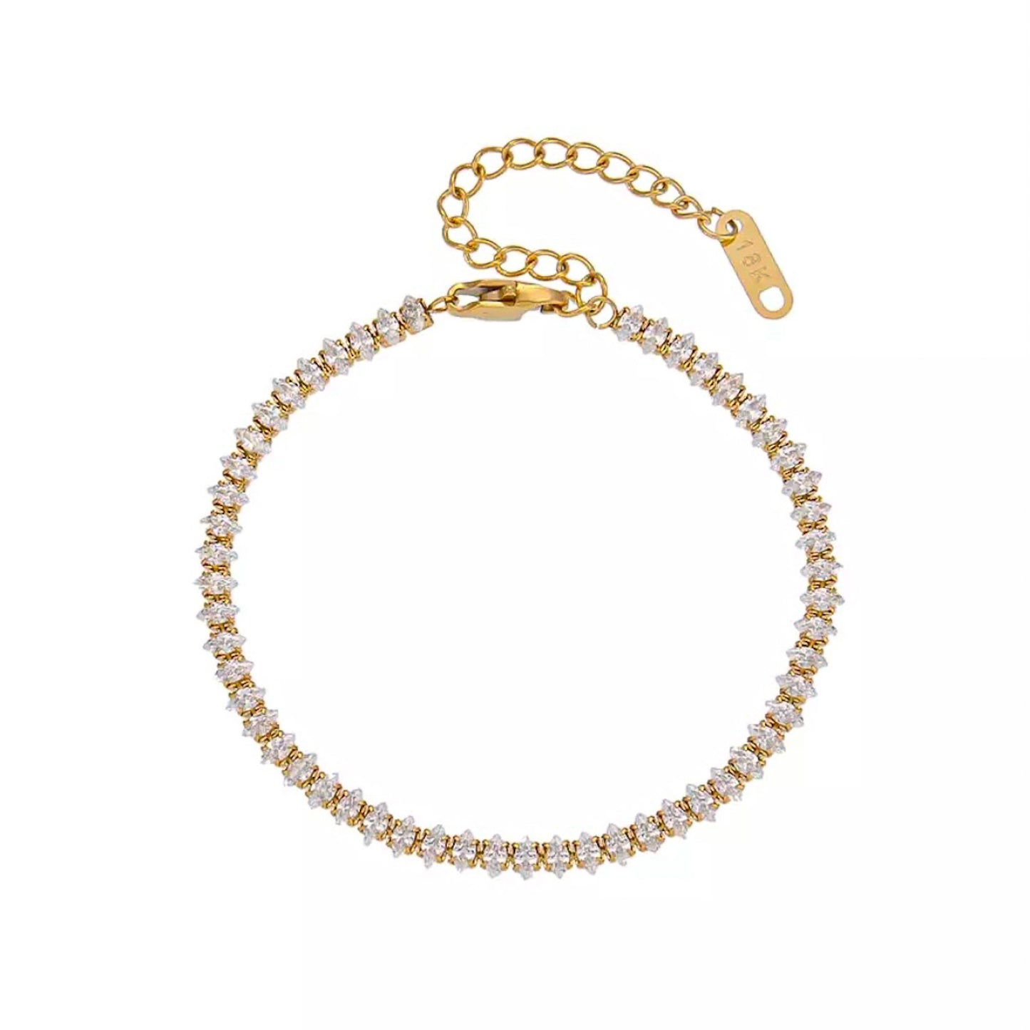 Liana Tennis Bracelet│18k Gold Plated