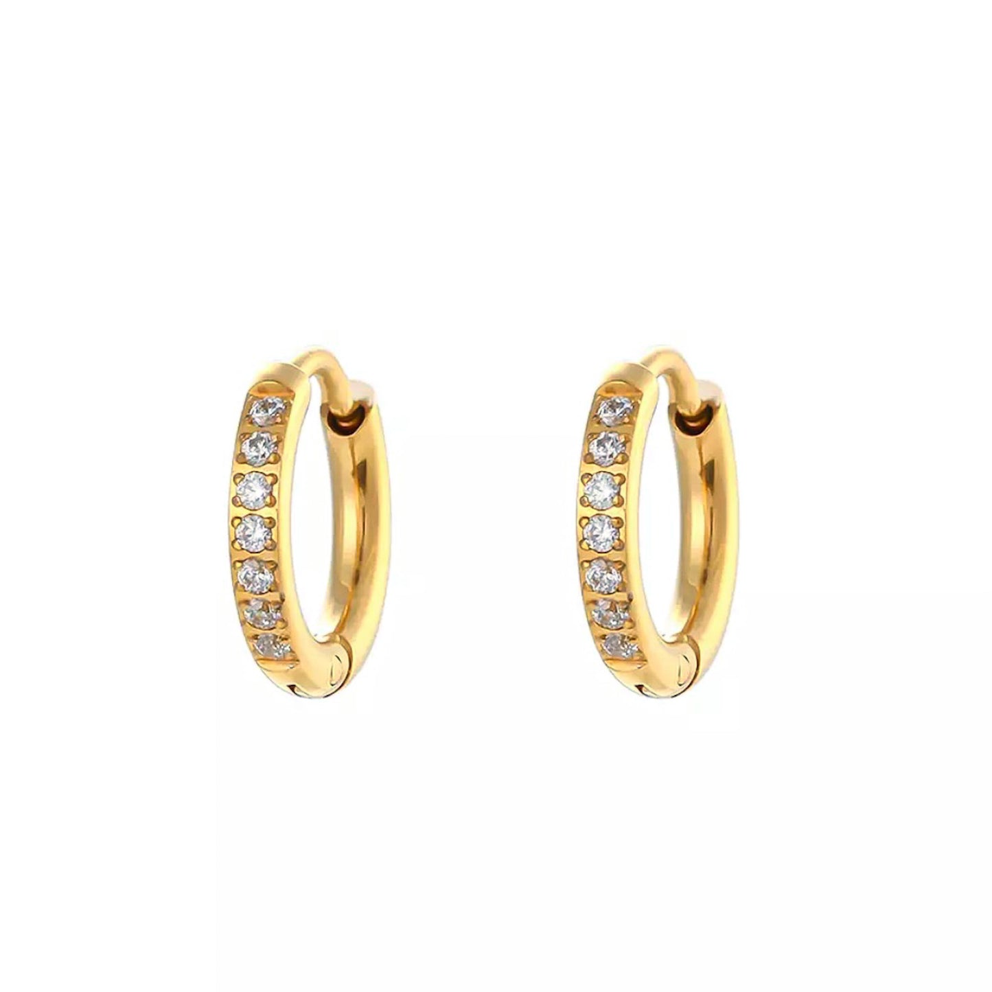 Colton Mini Hoop Earrings│18k Gold Plated