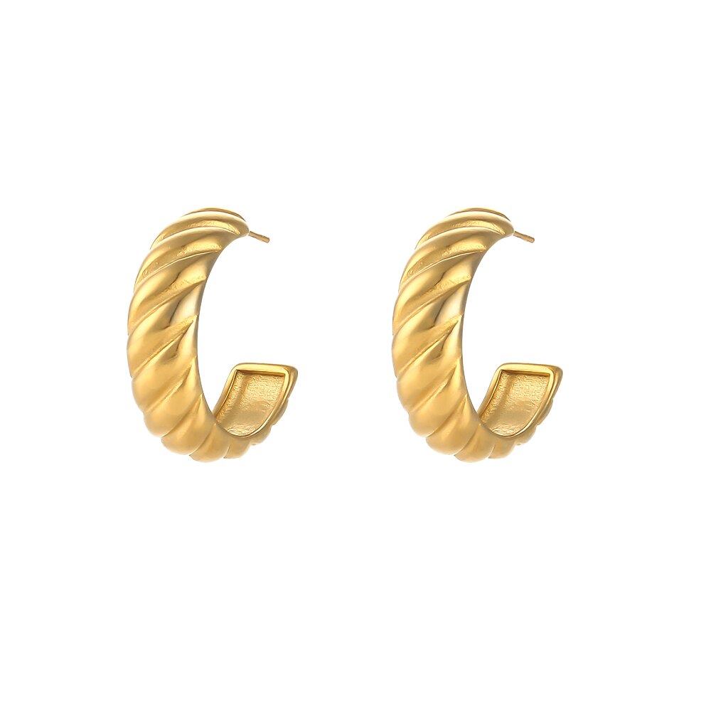 Jardin Hoop Earrings│18k Gold Plated