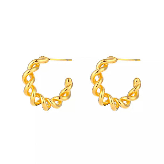 Michel Pretzel Earrings│18k Gold Plated