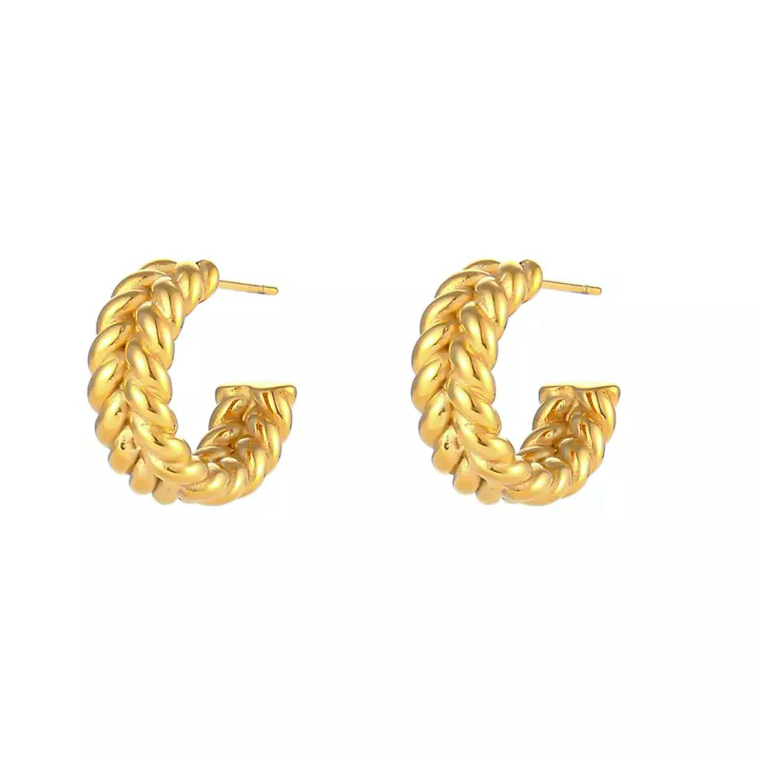 Nikita Braided Earrings│18k Gold Plated